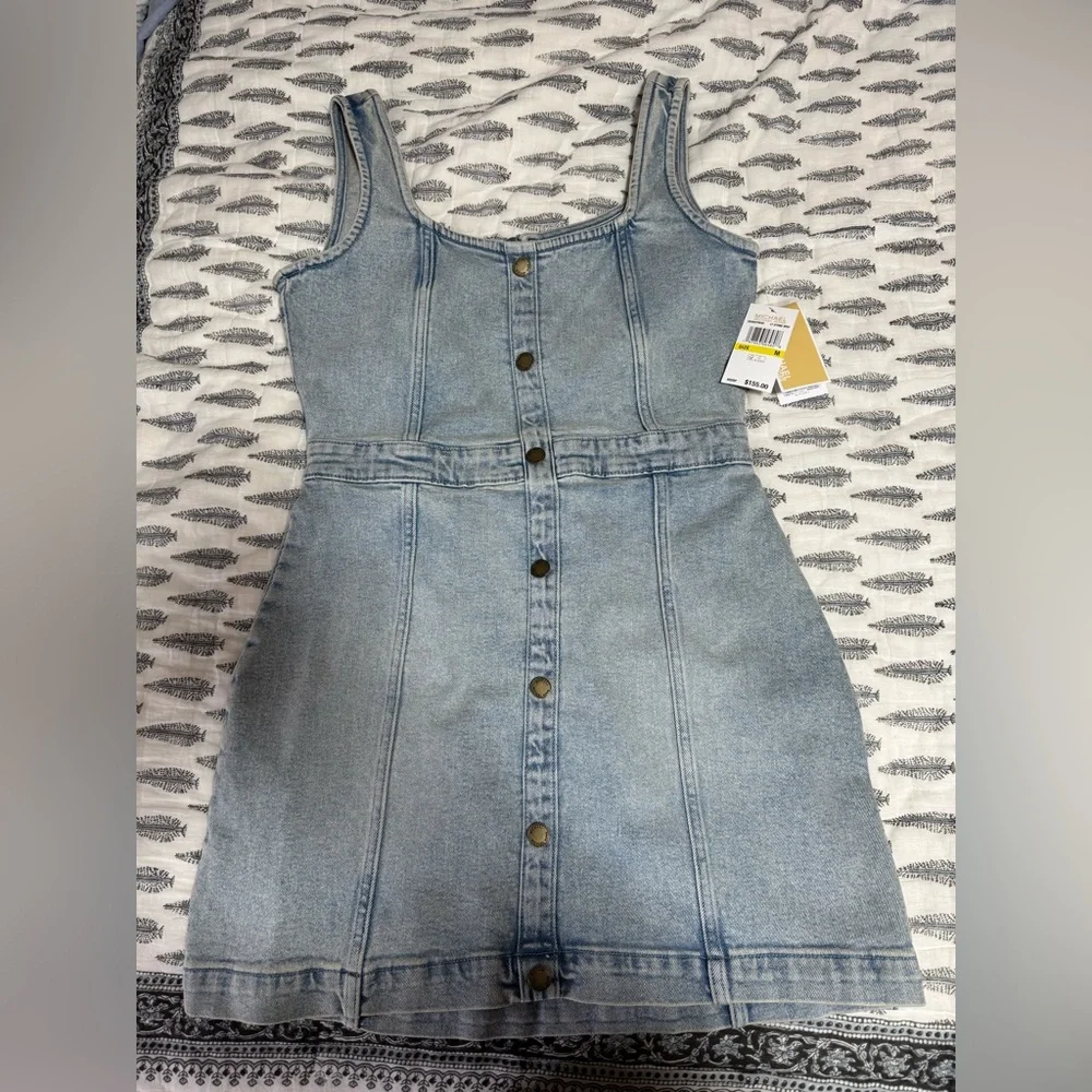 Michael kors Mini Denim front Button-Down Dress - Picture 4 of 7